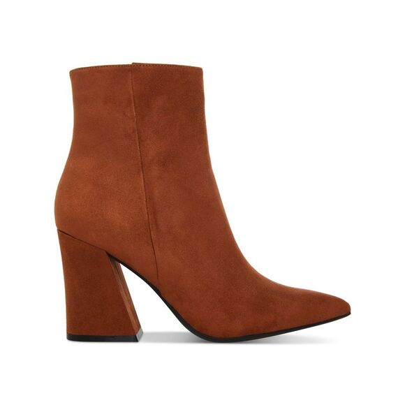 MADDEN GIRL Womens Brown Goring Padded Cody Pointed Toe Flare Zip-Up Booties 5 M - Picture 2 of 4